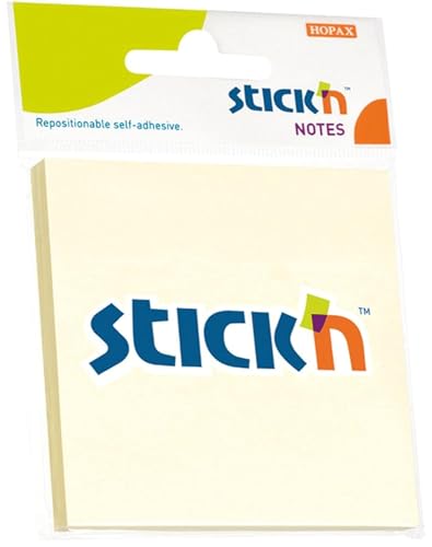 Hopax stick'n assorted notes, 3x3, 100shts/pad, pastel yello...
