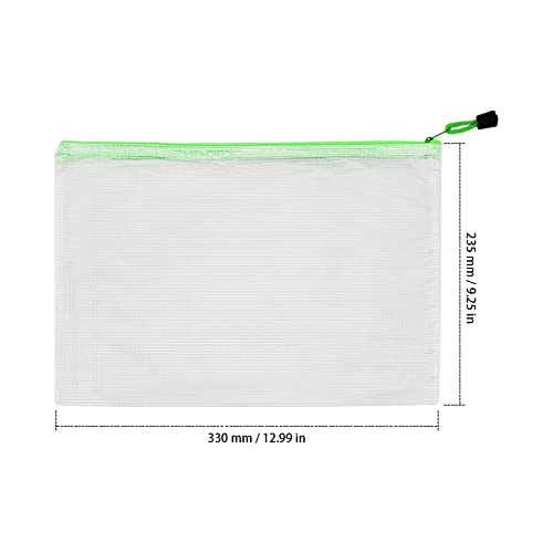 ZEONHAK 36 PCS A4 Plastic Zip Wallets Folders, A4 Document Folder File Zipper Bags - Image 2