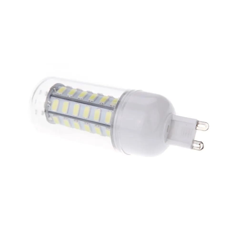 HHF Illuminazione domestica, Confezione da 15, luci a mais LED AC220-240V 6W G9 48 SMD5730 800Lm Lampadina a mais Faretto a LED Lampada a mais Lampadina a 360 gradi(Warm White)