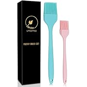 Ignite Lifestyle Silicone Pastry Brush - 2pcs Basting Brush for Cooking, Baking & BBQ - Easy to Clean Grill Brush - Heat Resistant Silicone Brush - Basting Brushes Kitchen - BBQ Brush - Large & Small