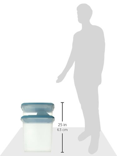Iris Usa 3-Piece 35 Lbs / 45 Qt Weatherpro Airtight Pet Food Storage Container Combo With Scoop And Treat Box For Dog Cat And Bird Food, Keep Pests Out, Translucent Body, Easy Mobility, Blue Moon #TOP5