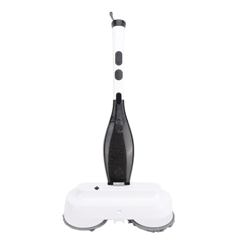 Jectse Fregona Eléctrica para Suelo con Tanque de Agua de 800ml, Máquina Limpiadora Inalámbrica con Ajustable para Suelo de Baldosas de Madera Dura, Carga Rápida para el Hogar ABS