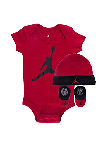 Nike Jordan Infant Jumpman 3 Piece Set (Gym Red(LJ0041-RK2)/Black, 6-12 Months)