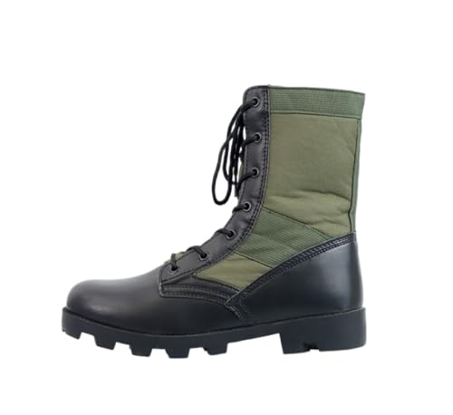 Vietnam Jungle Boots for Men Tactical Military Army All-Terrain Combat Boot Lightweight Waterproof Leather Outdoor Desert Mountain Climbing Hiking Camping Motorcycle Work Shoes Non-Slip Platform