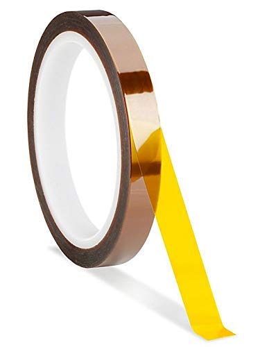 SCHOFIC Polyamide Heat Resistant High Temperature Kapton Tape - W = 12 MM, L = 33 Meters