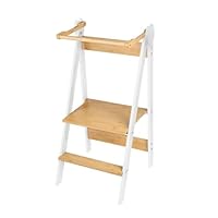 Opvouwbare Houten Leertoren 2in1 | Montessori Speeltoren voor Kinderen