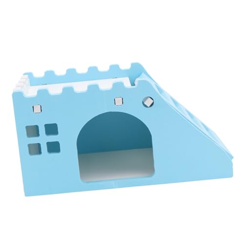DOITOOL 1pièce Maisonette Bois pour Hamster avec Toboggan Habitat De Jeu Sécurisé pour Animal Design Créatif Et Attrayant pour Dormir Et Cacher Décoration...