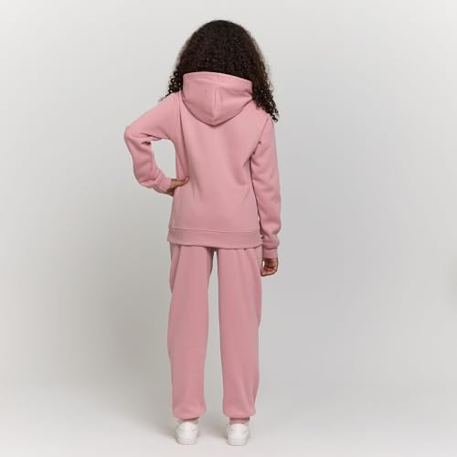New Balance Girls Athletic 2 Piece – Soft fleece Pullover Hoodie Sweatshirt & Joggers Sweatsuit Activewear Set (4-12)4