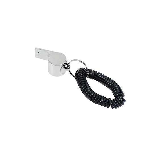 Happyyami 2Pcs Stainless Steel Sports Whistles with Lanyard Durable First Aid Whistles for Football and Officials Easy to Carry Loud Crisp Sound