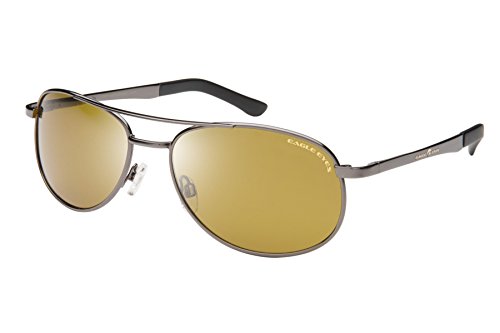 Eagle Eyes Aviator Polarized Sunglasses - Aviator Glasses with Brow Bar