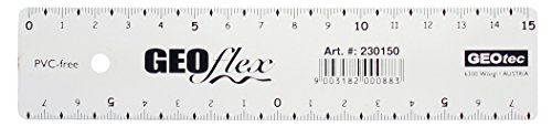 Preisvergleich Produktbild GEOtec Lineal (Büro, Schule) GEOflex, Kunststoff, 15 cm, transparent