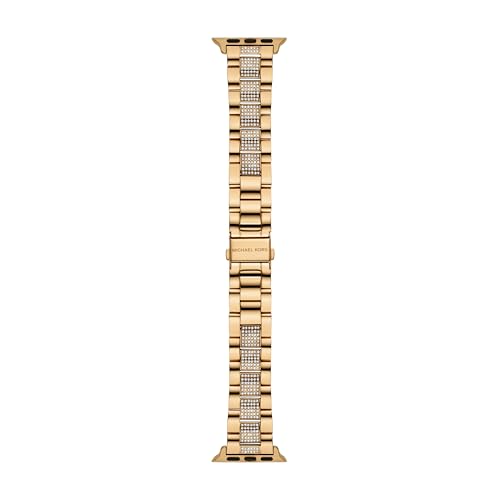 Michael Kors Interchangeable Watch Band Compatible with Your 38mm/40mm/41mm Apple Watch- Straps for use with Apple Watch Series 1,2,3,4,5,6,7,SE, Gold Gitz, One Size, 38 mm/40 mm/41 mm Stainless Steel Band for Apple Watch®