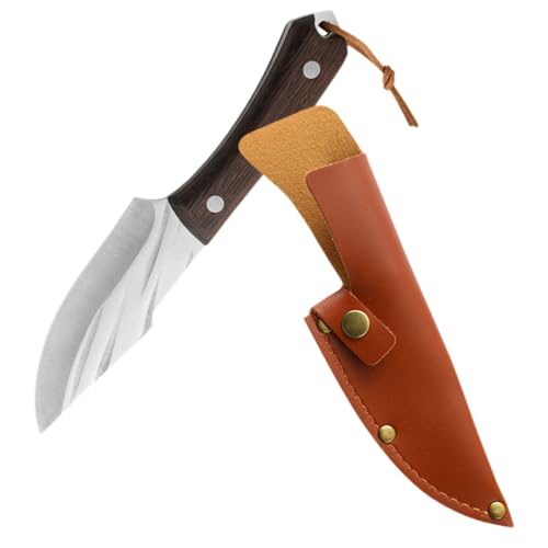 EXHUMKY Cuchillo Carnicero Portátil Acero Inoxidable Resistente Al Desgaste Para Cortar Carne Verduras Frutas Con Funda Suave Transporte Exterior Uso Hogar Cocina