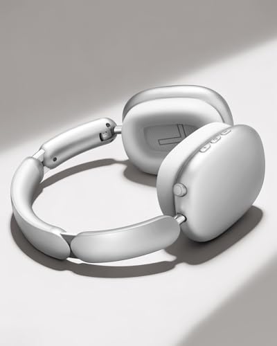 Image of Wentronic Y02 Active Noise Cancelling Headphones, Wireless Over-Ear Bluetooth 5.4 Headphones with Microphone, 60H Playtime, Hi-Res Audio, Big Bass, Foldable Lightweight for Travel Home Office, Silver