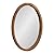 Kate and Laurel Hogan Farmhouse Oval Framed Wall Mirror, 18 x 24, Natural Rustic, Decorative Traditional Wood Mirror with Soft Curvature and Oval Shape