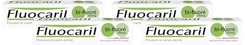 Fluocaril Bi-Fluoré 250 mg Pasta Dentífrica Prevención Caries 125 ml (Paquete de 4)