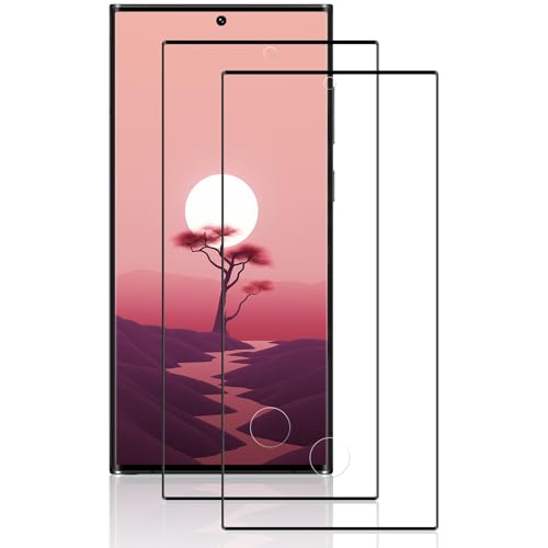 Protector de Pantalla Compatible con Samsung Galaxy S22 Ultra, 2 Piezas Vidrio Templado,[Dureza 9H][Antihuellas][Antiarañazos][Sin Burbujas] Pantalla movil