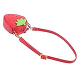 Matériaux en polyuréthane : fabriqué en polyuréthane, ce sac est conçu pour résister à une utilisation régulière, mini sac à main pour poupée fraise, sac à main pour tenue de poupée