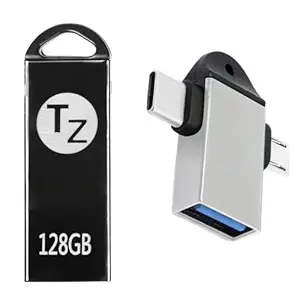 T ZED 128Gb Pendrive 2In1 Otg Free ( Pack of 1 ), Usb3.0