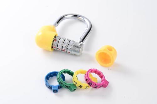 Image of Combination Lock Resettable Padlock 4 Letters for Toolbox Lockers Suitcase 2Pcs(Random Color)