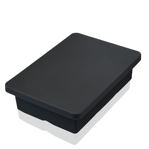 Molde de silicona para cubos de hielo con tapa, gris miniatura 1