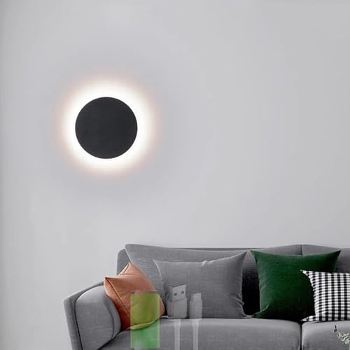 Aplique de pared de aluminio redondo minimalista con iluminación interior de alta gama