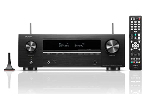 DENON AVR-X1700HDAB, Ricevitore AV a 7.2 canali, amplificatore HiFi con Dolby Atmos, DTS:X, 6 ingressi HDMI e 1 uscita, 8K HDMI, Bluetooth, WLAN, AirPlay 2, HEOS Multiroom, compatibile con Alexa