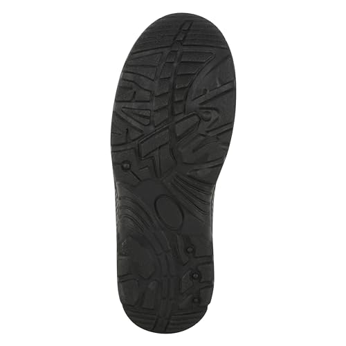 Foot Trends Industrial Steel Toe Lace-up Safety Shoes for Men-(Size-6) Black