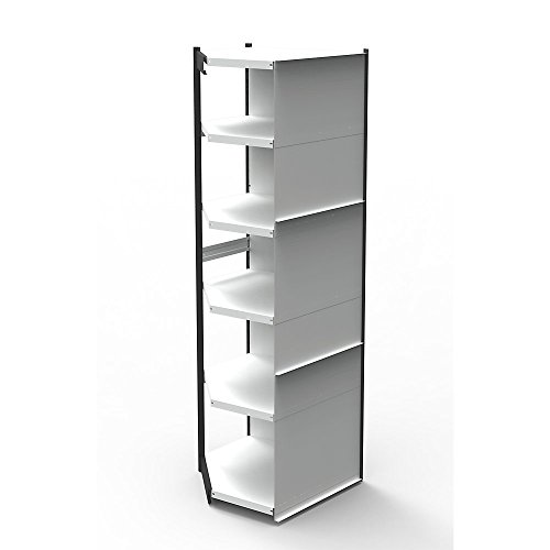 Kerkmann - Büroregal Fortschritt 2000 Ecke 67x30x225cm 6 Etagen m. Rückseite Grau Schwarz/Licht