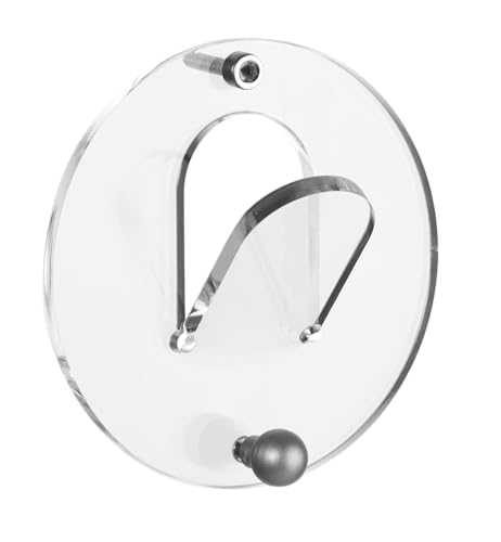 Emporium Living – Oblò Appendiabiti a Muro in Cristallo Acrilico Trasparente 1 Gancio ⌀12cm, Design Moderno e Compatto – Made in Italy