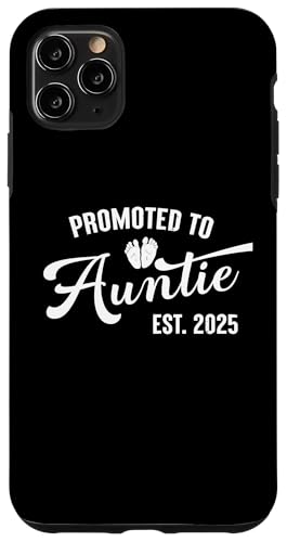 Custodia per iPhone 11 Pro Max Promoted to Auntie Est 2025 Aunt First Time Auntie 2025