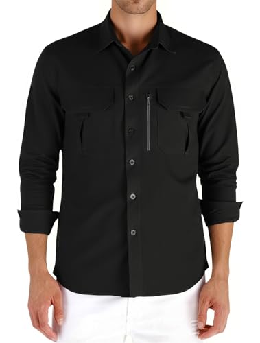 Men's Long Sleeve Tactical Shirts Military Work Fishing Shirts Button Down Breathable Outdoor Hiking Shirt3