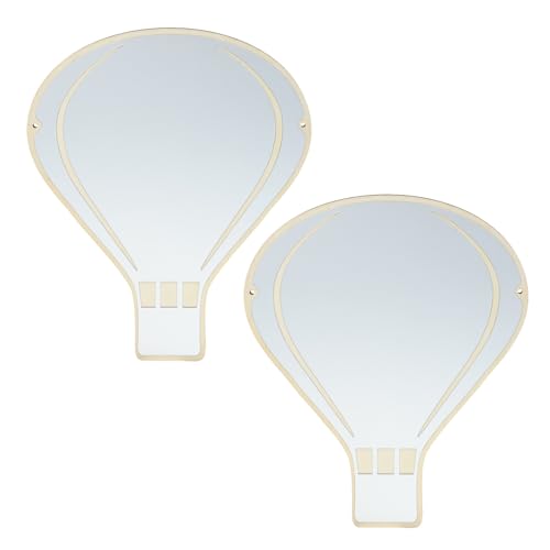 Miroir montgolfière acrylique durable avec cadre bois aux finitions soignées