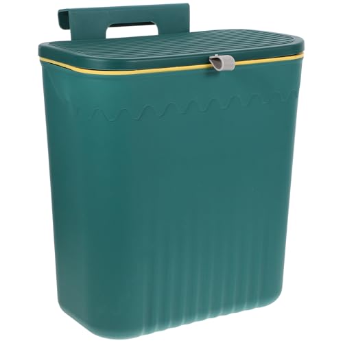 Caneca de basura colgante verde grande para baño y cocina