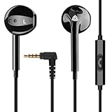LUDOS ZENITH Auricolari In-Ear Cuffie, Cuffiette con Filo e Microfono, 2 Anni di Garanzia, Cuffie Isolamento Acustico, Cuffiette Cellulare, Jack 3,5 mm per iPhone, iPad, Apple, Samsung, Huawei - Nero