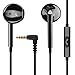 LUDOS Zenith Écouteurs, Garantie 2 Ans, Écouteur Intra-Auriculaires Filaires, Casque avec Microphone, Compatible avec Tablettes et Ordinateurs Portables Samsung, Huawei, iPhone, MP3 Players - Noir