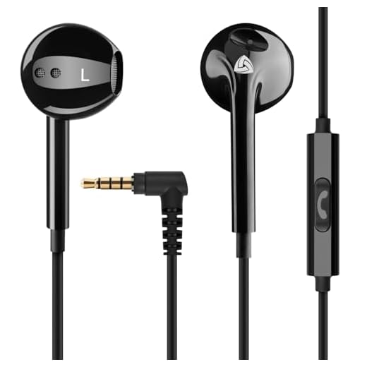 Ludos Zenith Auriculares In Ear con Cable y Microfono, 2 Años de Garantía, Auricular con Jack, Cascos Musica con Graves Potentes, para iPhone, iPad, Samsung, Xiaomi, Huawei, Gaming - Negro