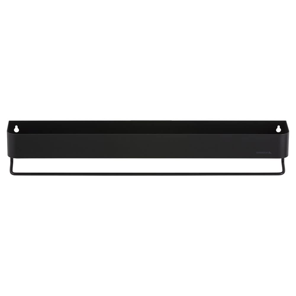 Sealskin Brix Bandeja de pared con toallero 55 cm Negro
