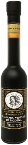 Cucina & Amore Balsamic Vinegar Of Modena | High Density, Authentic Italian IGP, Food Glaze, Reduction, Salad Dressing, Cooking, Baking, 8.5 Fl Oz