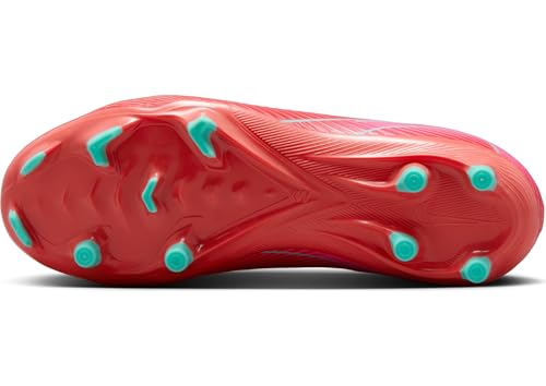 Nike Jr. Mercurial Superfly 10 Academy Little/Big Kids' MG High-Top Soccer Cleats (FQ8304-800, Ember Glow/Aurora Green)4