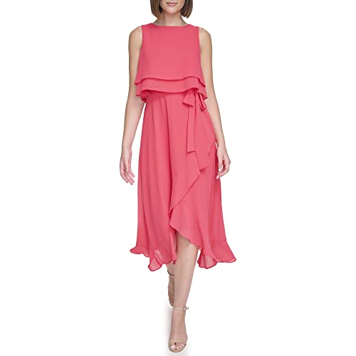 Amazon.com: Jessica Howard Womens Popover Midi Chiffon Sleevless