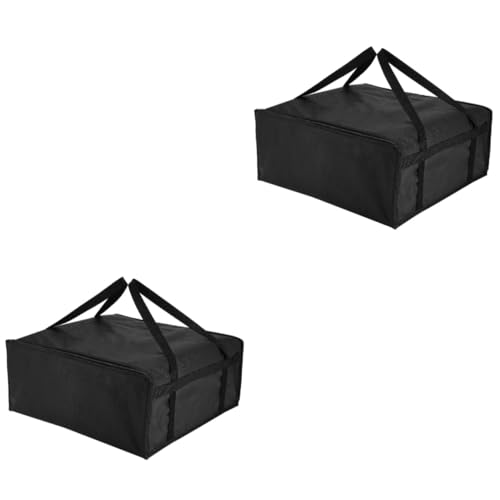 MUSISALY 2pcs Insulated Pizza Bags Insulated Food Carrier Sturdy Handle Large Thermal Bag for Cold Food Takeout Picnic