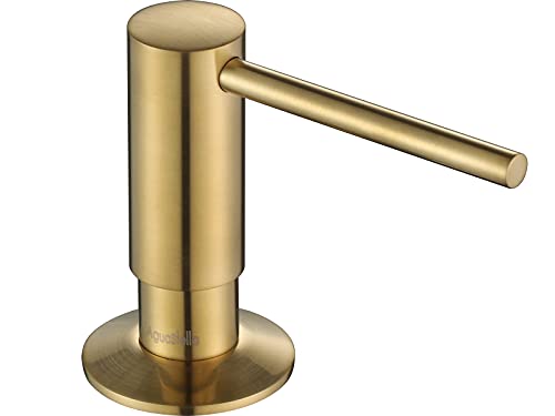 AguaStella ASF026BG Built in Soap Dispenser Brushed Gold Brightly for Kitchen Sink with Soap Bottle Countertop Pump