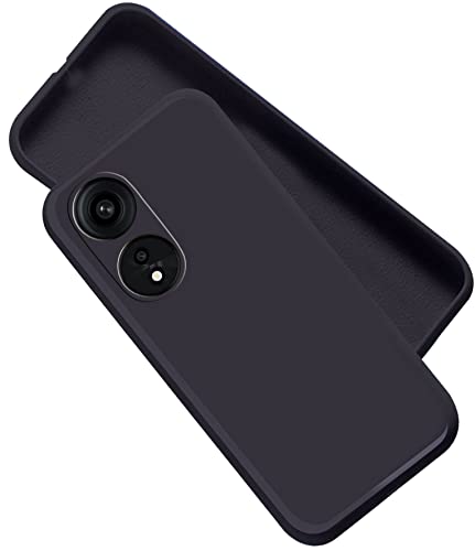 Image of A rtistque Liquid Silicone Back Cover Case for Oppo A1 Pro Matte Shockproof TPU Soft Flexible with Camera Protection - Black
