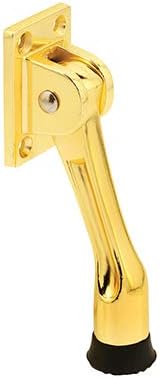 Bright Brass Finish Door Mounted 4 Kick-Down Door Holder