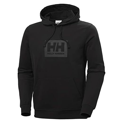 Helly Hansen Hombre Sudadera HH Box con Capucha, M, Negro