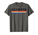 macchina da scrivere olympia anni 50 La maglietta souvenir perfetta Olympia Washington! Questa maglietta retrò presenta Olympia Washington in un fresco carattere retrò con sottolineatura a strisce colorate. La nostra grafica della maglietta è invecchiata per dare loro un look classico vintage fresco.