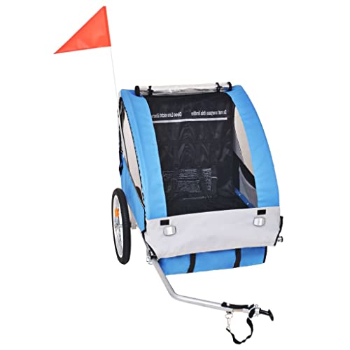 Remorque de vélo pour enfant pliable avec filet et capote toutes saisons