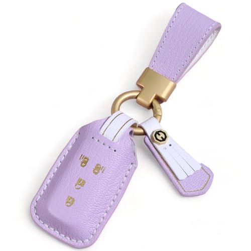 【smasol】くすみカラー nbox nboxカスタム JF1 JF2 JF3 JF4 キーケース 箔押し エヌボックス レディース ホンダ キーカバー(レディース / 4ボタン くすみパープル)