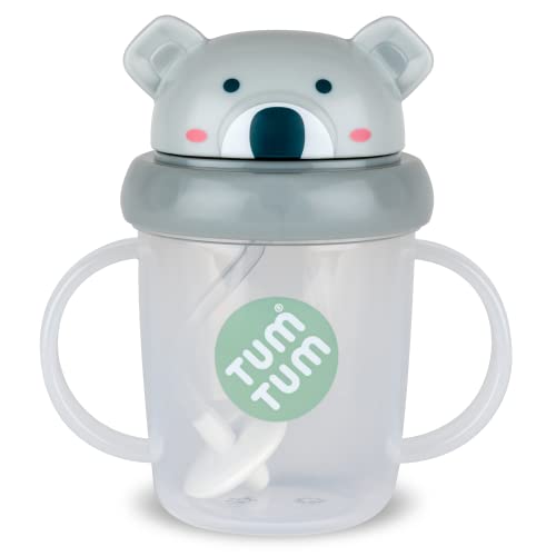 TUM TUM Tippy Up Free Flow Sippy Cup (No Valve) Sippy Cup for Toddlers 200ml BPA Free (Kev Koala S3)